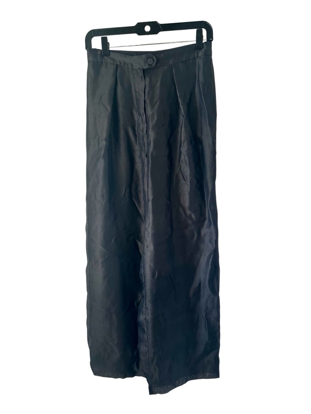 Emporio Armani Women’s Gray  Pants 42 Regular Straight Leg Satin